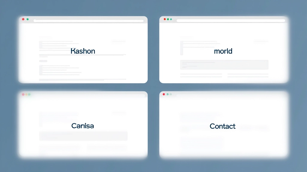 Multiple website pages showing consistent logo placement across different sections and layouts